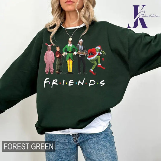 Christmas Friends Comfort Colors Shirt, Christmas Movie  Sweatshirt, Funny Christmas Family Tee Shirt, Christmas Movie Characters Sweater, Xmas Gifts