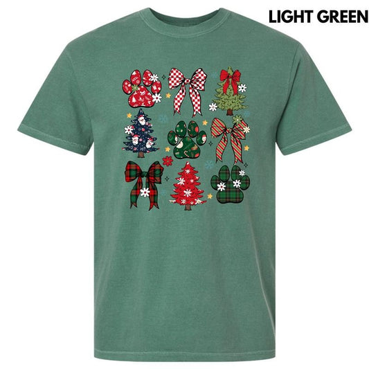 Christmas Paws Collage Comfort Colors T-Shirt 'NLB'