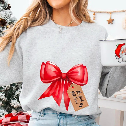 Christmas Pregnancy Reveal Sweatshirt, Christmas Holiday Maternity Sweatshirt, Christmas Pregnant Shirt, Winter Pregnancy Announcement Sweater, Baby Reveal Xmas Party Shirt