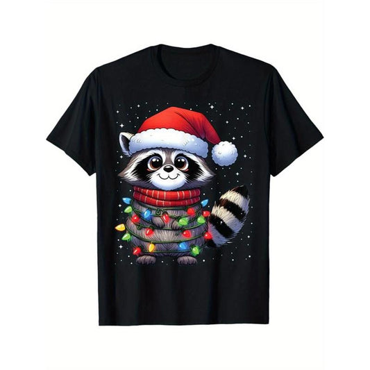 Christmas Printed, Men's Cotton T-shirt, Graphic Tee Men's Xmas Outdoor Clothes, Men's Clothing, Casual Short Sleeve Crew Neck T-shirt, Tops For Men, Gift For Men made in usastyle{n002}7