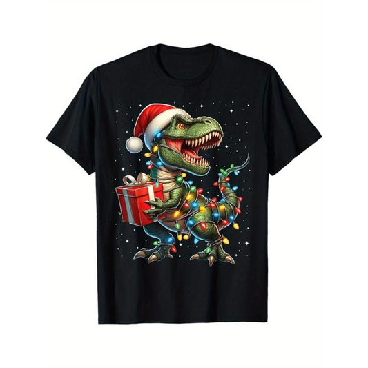 Christmas Printed, Men's Cotton T-shirt, Graphic Tee Men's Xmas Outdoor Clothes, Men's Clothing, Casual Short Sleeve Crew Neck T-shirt, Tops For Men, Gift For Men made in usastyle{n002}3