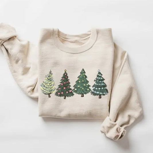 Christmas Sweatshirt, Christmas Sweater, Christmas Crewneck, Christmas Tree Sweatshirt, Holiday Sweaters for Women, Winter Sweatshirt