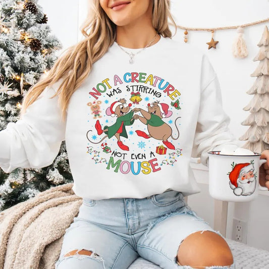 Christmas Sweatshirt, Jaqq And Gu.s G.us Ci.nderel.la Tee - Unisex Fit - Button, Fabric