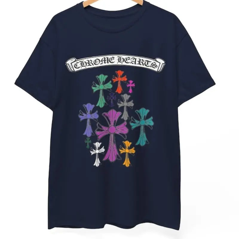 Chrome heart unisex T Shirt, CH Horseshoe Logo Pocket Tee, Gildan tshirt tee, trendy shirt 2024