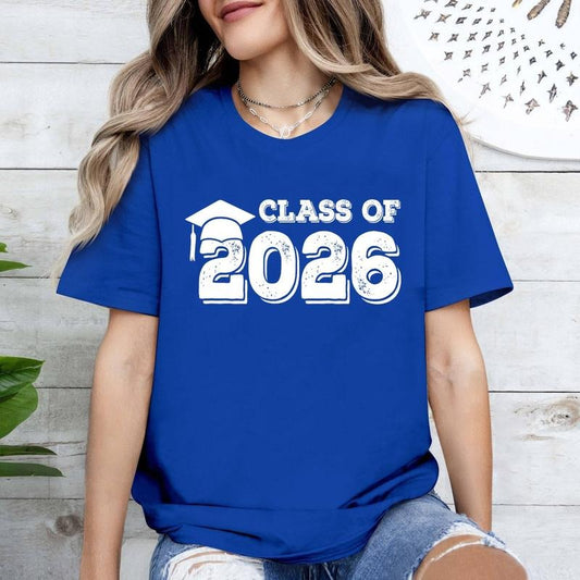 Class Of 2026 Shirt Senior Graduation 2026 T-Shirt | Unisex Cotton Tee, Short Sleeve, Size S-3XL