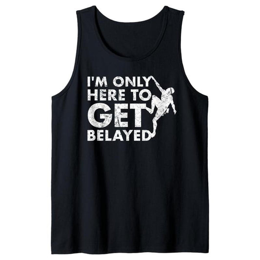 Climbing Print Tank Top, Men'S Cotton Comfy Sleeveless Tank Tops, Climb Graphic Tank Tops Men'S Outdoor Clothes, Men'S Clothing, Casual Crew Neck Tank Tops For Men, Gift For Men