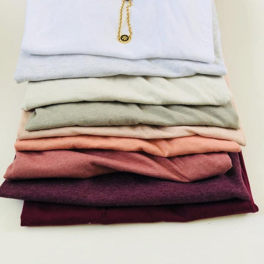Close Out Special 5 Piece Tees Tie Dye Plain Tshirt Mineral Oil Wash Tee Basic Soft Jersey T-Shirt Unisex Graphic Long Sleeve Womens Soft Jersey Raglan