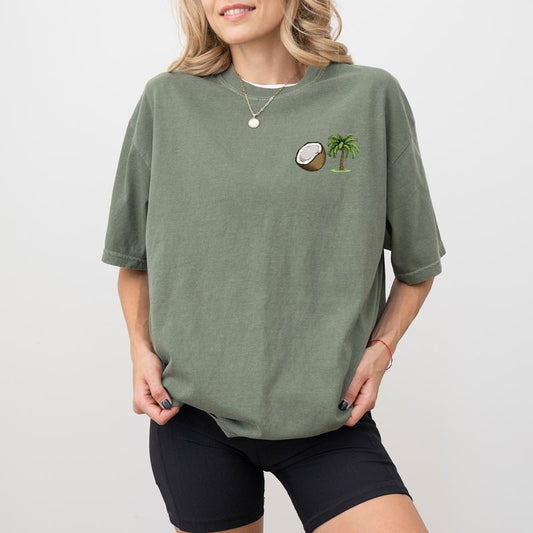 Coconut Tree Shirt, You Think You Fell Out Of A Coconut Tree Tee, Coconut Meme Graphic T-shirt, Funny Coconut Tree Unhinged Shirt, Funny Shirt For Women, The Young Shirt, Casual Women's Tops, Oversized Womenswear, Cotton Fabric Relaxed Fit Chic Style