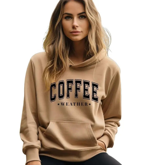 Coffee Weather Print Crewneck Sweatshirt Comfortable Independent trading