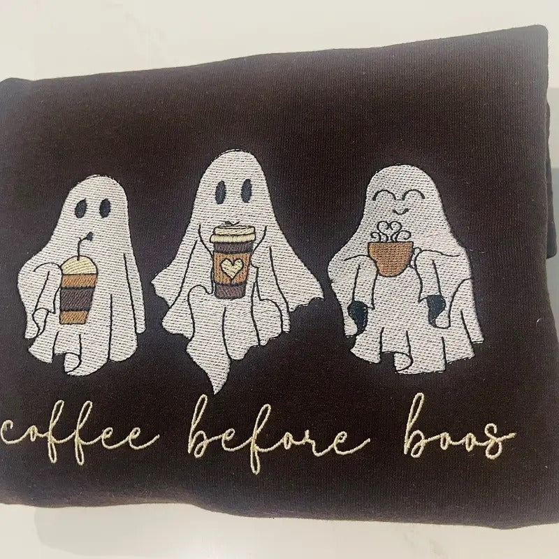 Coffee before boos sweatshirt