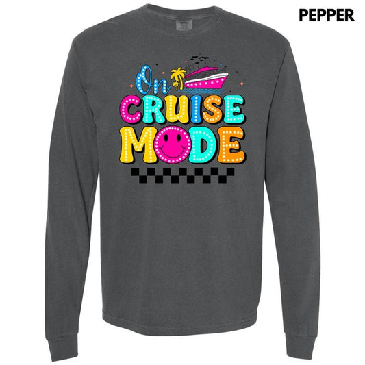 Colorful Cruise Mode Long Sleeve Comfort Colors T-Shirt 'NLB'