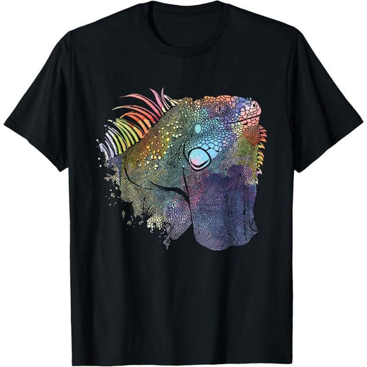 Colorful Iguana - Reptile Lover Herpetology Herpetologist T-Shirt made in usa