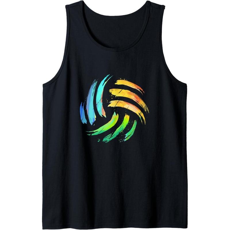 Colorsplash Painted Beach Volleyball Tank Top MADE IN USA