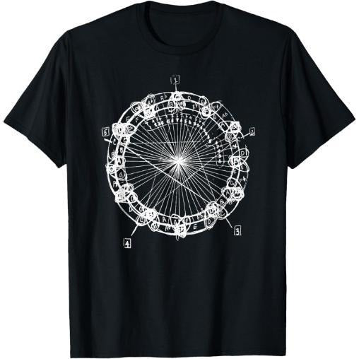 Coltrane Chord Changes Mandala Jazz Musician T-Shirt Made in USA