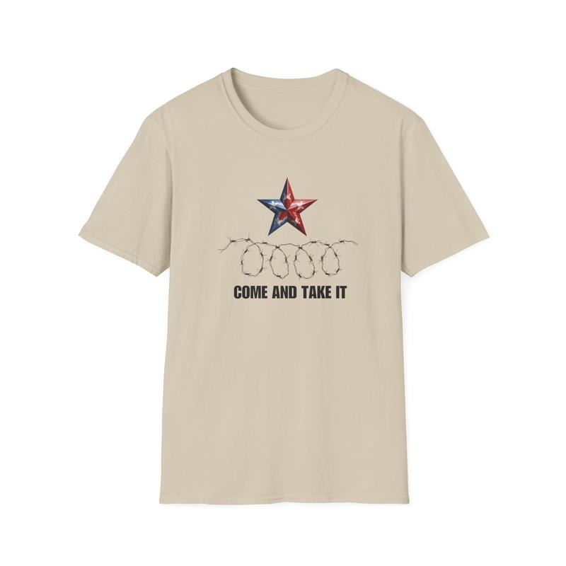 Come And Take It Razor Barbed Wire Shirt, I Stand With Texas T Shirt, Southern Border Tee, Republican Tshirt. Texas Strong Shirt, Patriotic Unisex T-Shirt, Texas Border Shirt, Gifts For Men Women, Texas Support Shirt