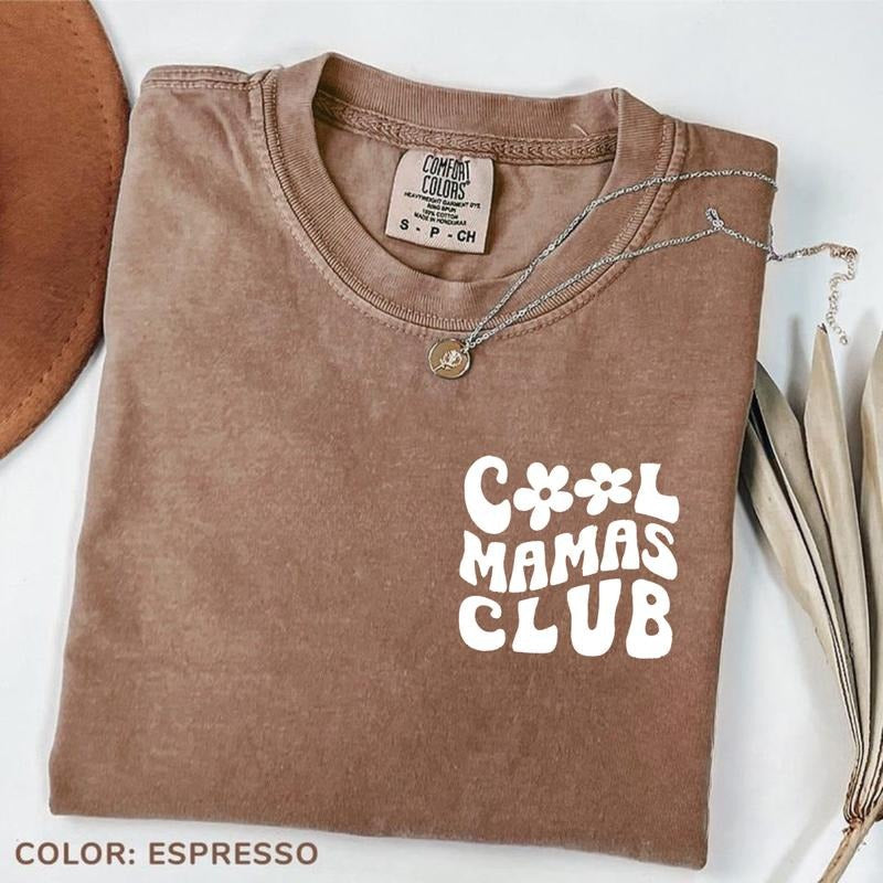 Comfort Color Mama T-shirt, Cool Mamas Club Tee, New Mom T-shirt, Gift For Mom, Mom Pocket T-shirt, Mothers Day, Pregnancy Announcement, Mama