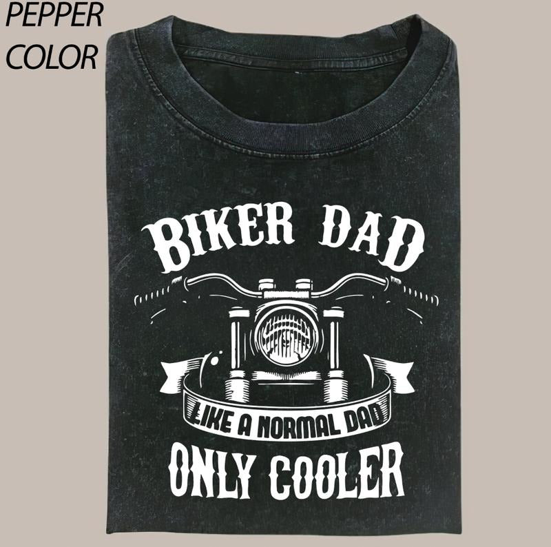 Comfort Colors Biker Dad Like A Normal Dad Only Cooler Vintage Graphic Shirt, Fathers Day Gifts Gift For Dads T-Shirt For Dad, Fathers Day Gift TShirt, Biker dad
