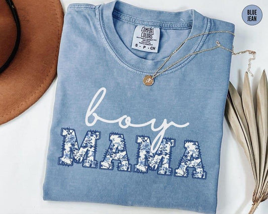 Comfort Colors Boy Mama T-Shirt, Toile Boy Mama Shirt, New Mom Pregnancy Announcement,Gender Reveal Tee, Baby Announcement Baby Shower Gift