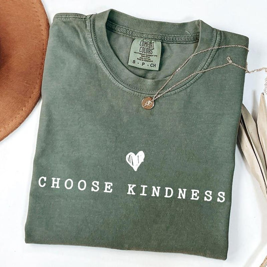 Comfort Colors Choose Kindness Kind Teacher Shirt for Work, Teacher Appreciation Gift Kindness Oversized Shirt, Cute Teacher Shirt