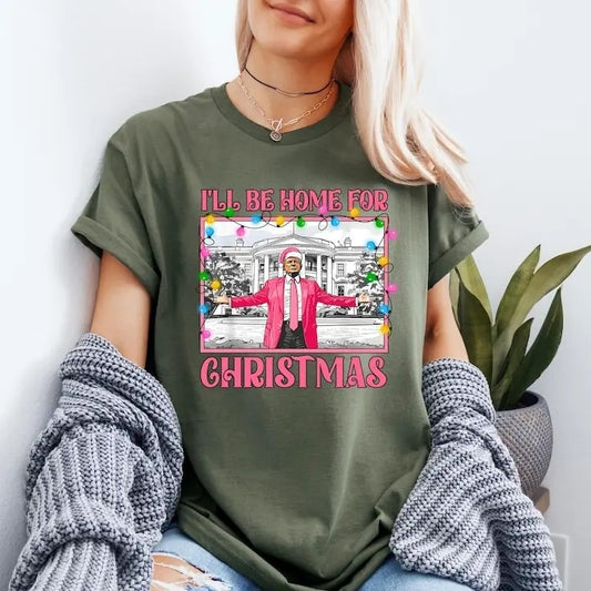 Comfort Colors Christmas Lights Daddy's Home White House Trump, MAGA 2024, Republican Gift, Home for Christmas, Trump President