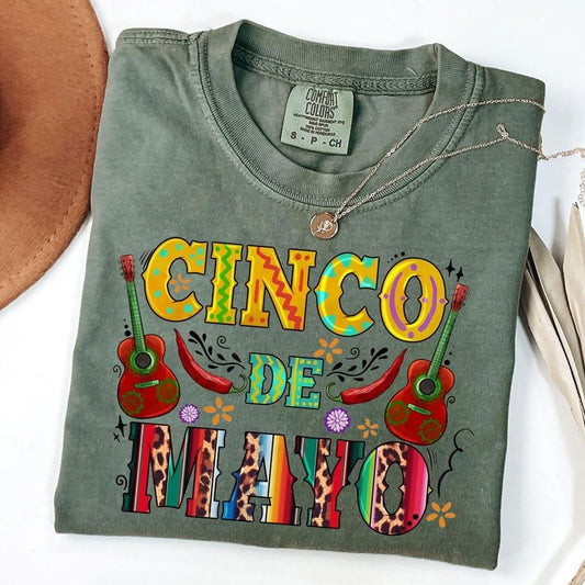 Comfort Colors Cinco De Mayo Shirt, Mexican Fiesta Shirt, Mexican Festival Gift, Happy Cinco De Mayo Shirt, Unisex T-Shirt