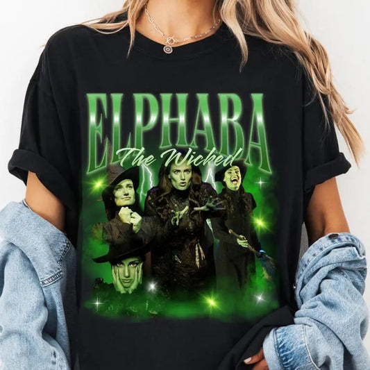 Comfort Colors Idina Menzel Oversized Vintage Bootleg, Elphaba Retro Tee, Wicked Merch Shirt, Yellow Brick Road, Defying Gravity, Wicked Witch