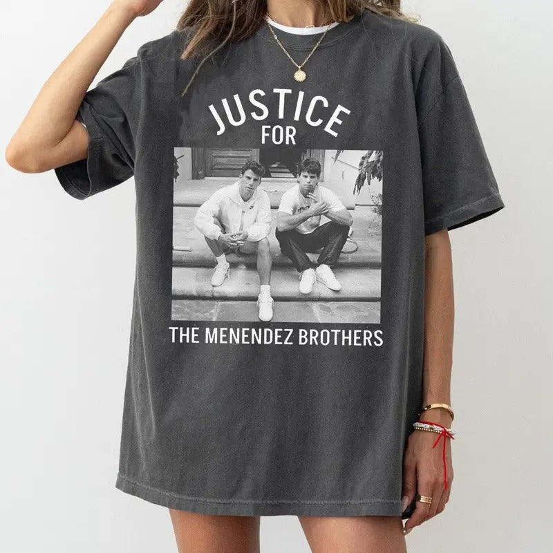 Comfort Colors JUSTICE for the MENENDEZ BROTHERS Unisex t-shirt, Free Erik and Lyle Menendez t-shirt