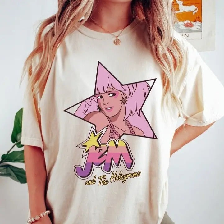 Comfort Colors Jem and The Holograms Shirt, 80s Nostalgia Good Vibes Shirt, Jem Holograms Tv Series Shirt