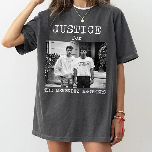 Comfort Colors Justice for the Menendez Brothers Shirt, True Crime Shirts, Free Erik and Lyle Menendez Tshirt, TV Show Fan Gift