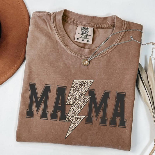 Comfort Colors Leopard Mama T-shirt, Mothers Day Shirt, Gift for Mom, Retro Mom Shirt