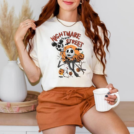 Comfort Colors Retro Halloween Nightmare On Street Shirt, Vintage Halloween Mic.key Not So Scary Shirt, Spooky Season