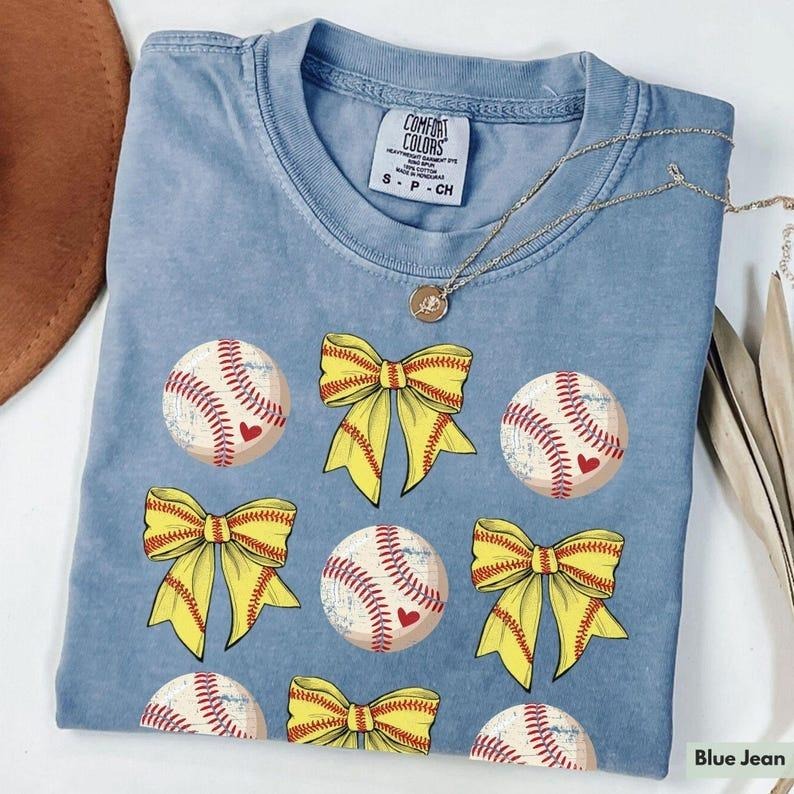 Comfort Colors Softball Baseball Shirt, Cute Softball Mama Shirt, Womens Baseball Shirt, Baseball Lover, Baseball Season, Coquette Baseball