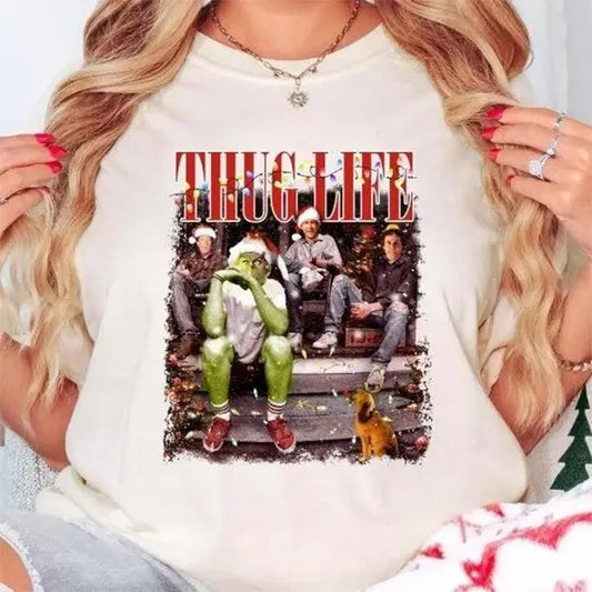 Comfort Colors Thug Life Christmas Movie Shirt, Christmas Friends Shirt, Thug Life Christmas Movie Shirt, Ugly Tee Cotton Fit