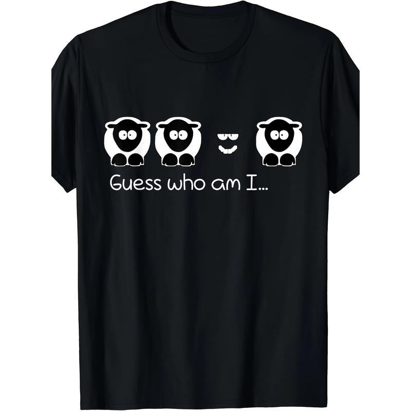 Cool who irony T-shirt Black Sheep Family men's T-shirt Made in USA