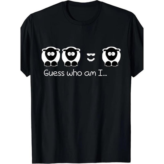 Cool who irony T-shirt Black Sheep Family men's T-shirt Made in USA