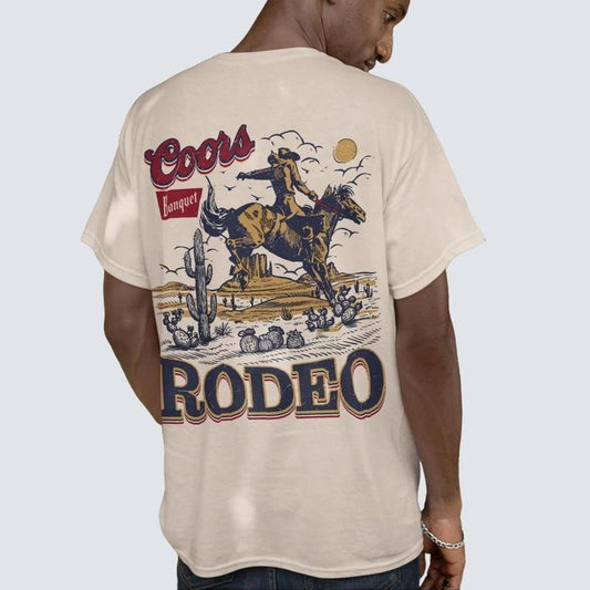 Coors Banquet Rodeo T-Shirt, Coors Tee, Gifts For Him, Beer Shirt For Him, Country Western Tshirt, Vintage Drop Shoulder Shirt, Unisex Trendy Stylesstyle{n002}2