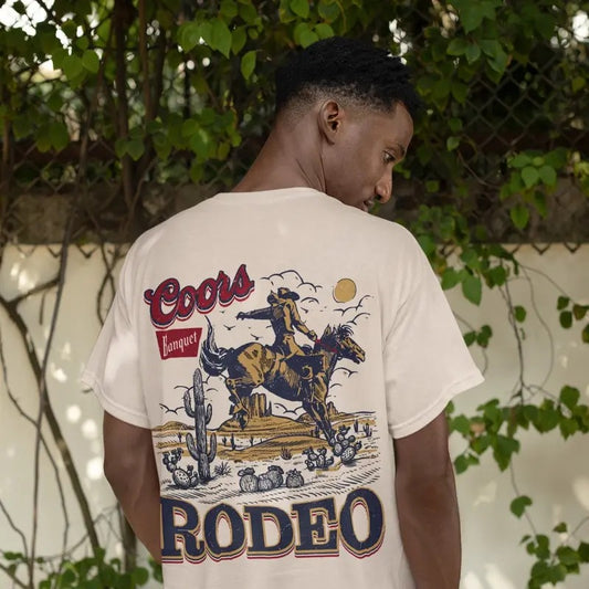 Coors Rodeo 90s Cowboy T-Shirt, Vintage 2000s Graphic Western Shirt, Retro Coors Tee, Rodeo Relaxed Adult Unisex Shirt