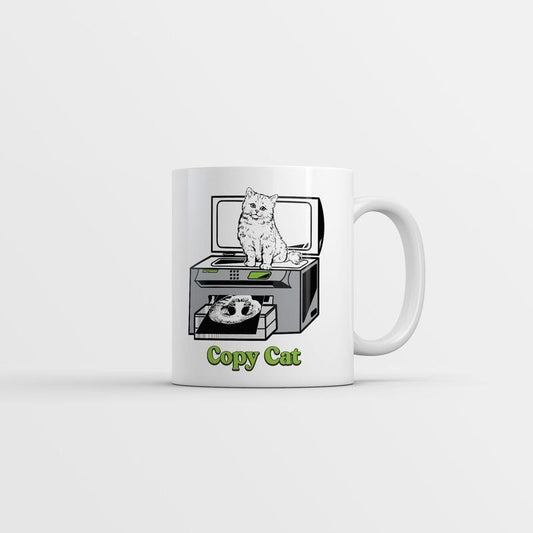 Copy Cat Mug Funny Sarcastic Kitten Graphic Office Humor Coffee Cup-11oz Funny Coffee Mugs Ceramic Printed Drinkware Cup