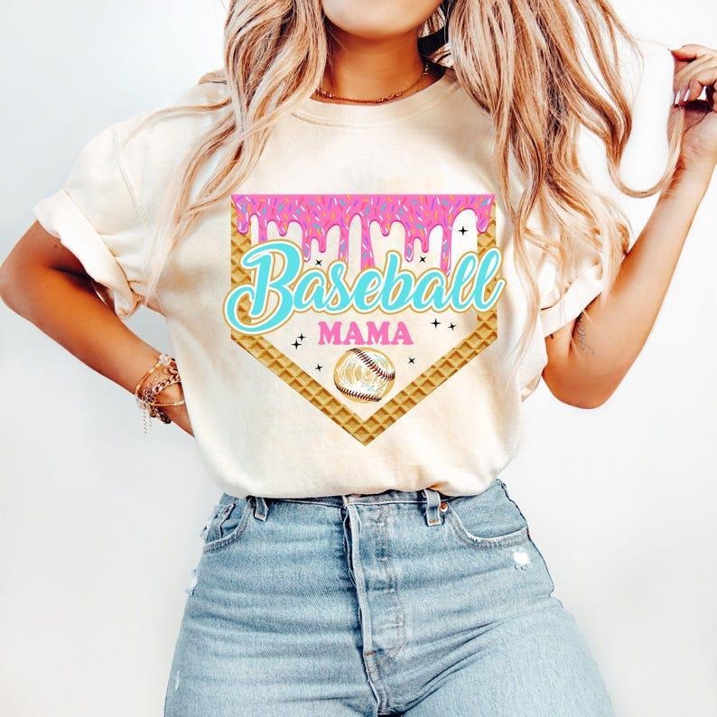 Coquette Baseball Mama Tee tshirt, Preppy Sporty Look tshirt, Game Day Essential, women tops