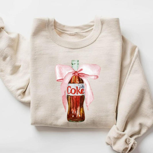 Coquette Coke Zero Sweatshirt, Diet Coke Bow Crewneck, Diet Coke Lover Sweater, Funny Coke Shirt, Y2k Crewneck