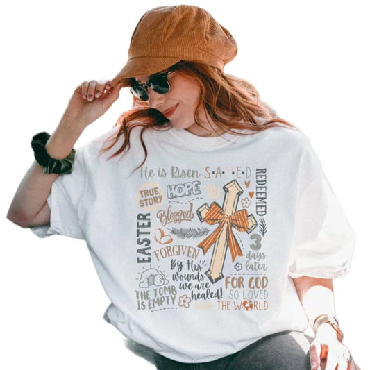 Coquette Jesus Tshirt, Religious Easter Shirt, Retro Christian Easter Shirt , By His Wounds We Are Healed Tee, Unisex Short Sleeve Tee, Casual Clothing