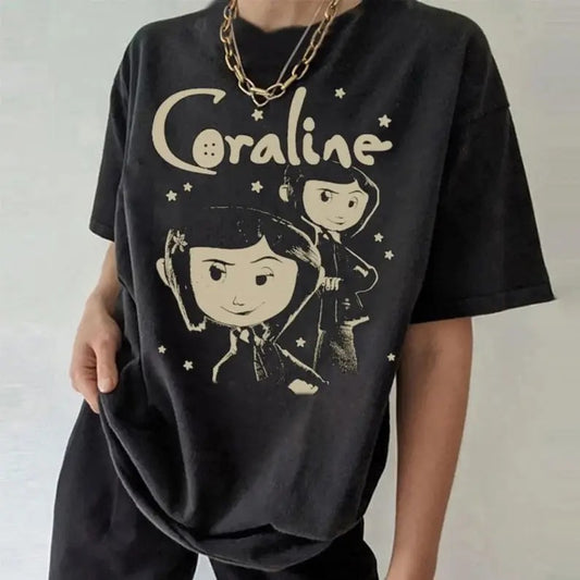 Cor.ralinee Shirt, Dreaming of Coraline, Horror Coraline Tee, famous horror movie t shirt, Halloween Horror Character Shirt, Halloween Crewneck gift for girlfriends, Coral.inee Sweatshirt