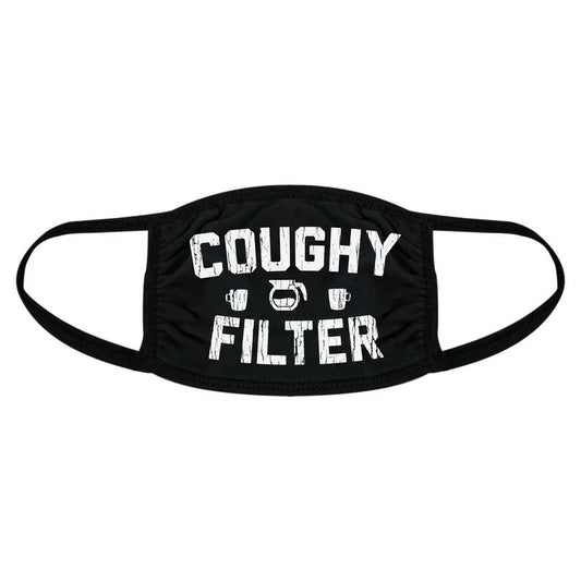 Coughy Filter Face Mask Funny Coffee Quarantine Graphic Novelty Nose And Mouth Covering Funny Masks for Adults Introvert  Funny Coffee  Novelty Masks for Adults Black