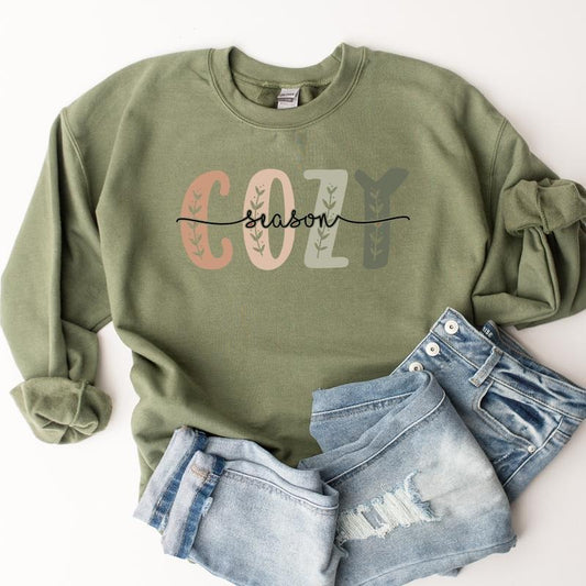 Cozy Season Sweatshirt Cozy Pullover Winter Season Sweatshirt Cozy Sweatshirt Womens Pullover Winter Sweatshirt Cold Weather Pullover Pastel Cozy Sweatshirt Pastel Cozy Pullover Comfort Womenswear Day Hoodie Soft Style