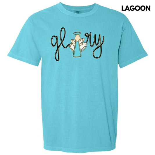 Cursive Glory Angel Comfort Colors T-Shirt 'NLB'