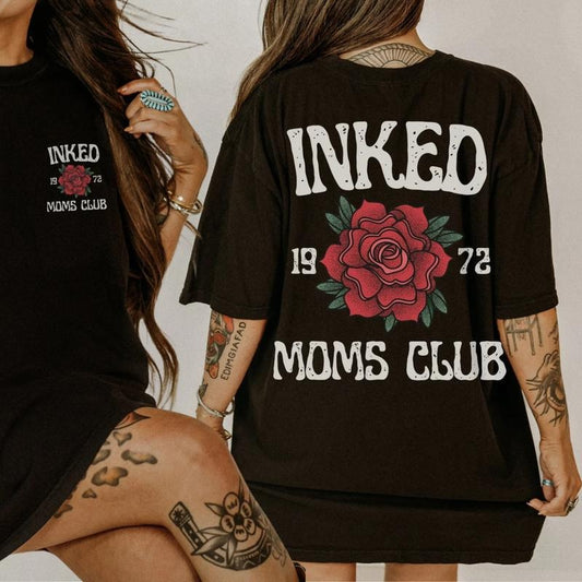 [Custom Year] Tattooed Mom Comfort Colors TShirt, Tattoo Mama, Tattoo Tee for Mom, New Mom Gift, Mother's Day Gift, Inked Tattoo Shirt, Punk Shirt