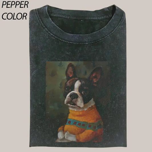 Cute French Bulldog Vintage Graphic T-Shirt, Dog Lover Tee, Funny Shirts For Friends, Y2k Unisex Baggy Shirt, Meme Shirts