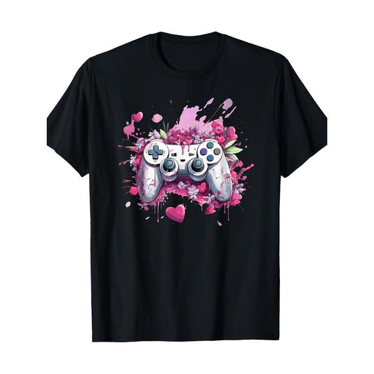 Cute gamer video game controller 100% cotton T-shirt Made in USA