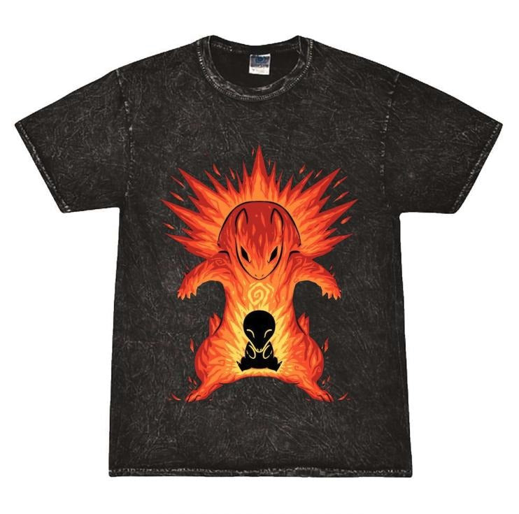 Cyndaquil and Typhlosion Pokemon Shirt, Pokemon Gifts for Men , pokemon Funny, cute pokemon, Anime Tee Womenswear Top Cotton