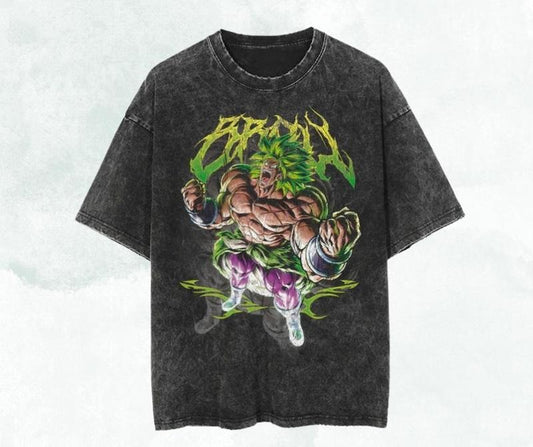 DBZ Broly Anime T-Shirt, Workout T-Shirt, Gift for Him, Weightlifting T-Shirt, Vintage T-Shirt Menswear Top